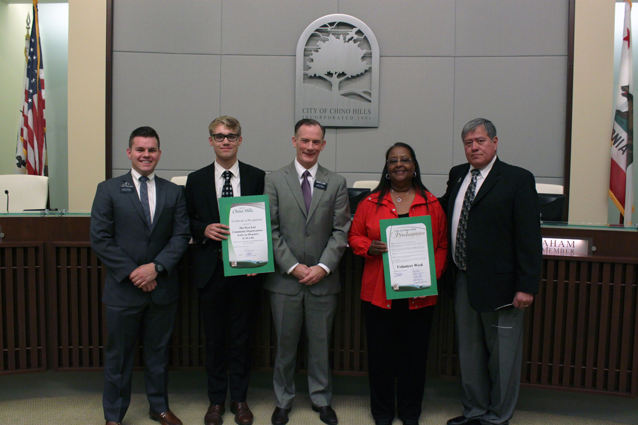 West End Community Organizations Active in Disasters (C.O.A.D). for National Volunteer Week